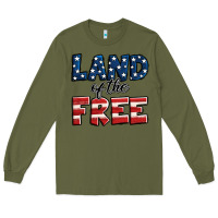Army Green Land of the free America Long Sleeve Tee - Jasminsmagicworld
