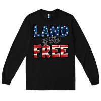Black Land of the free America Long Sleeve Tee - Jasminsmagicworld
