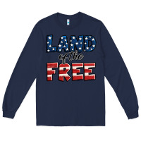 Navy Land of the free America Long Sleeve Tee - Jasminsmagicworld