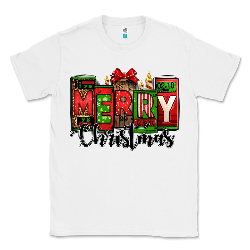 Merry Christmas License Plate Letters Classic Tee by Jasminsmagicworld | Teevron