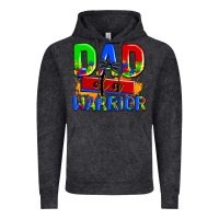 Vintage Black dad of a warrior Vintage Hoodie - AdoDesignShop