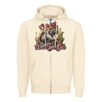 Sandshell cute but will fight you racoon western Zipper Hoodie - NancyCooperArtShop