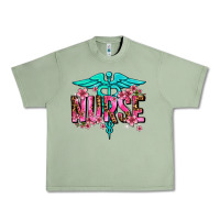 Oil Green floral nurse Urban Heavy Tee - AdoDesignShop