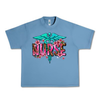 Pebble Blue floral nurse Urban Heavy Tee - AdoDesignShop