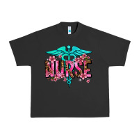Pigment Black floral nurse Urban Heavy Tee - AdoDesignShop