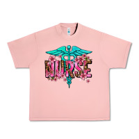Salmon floral nurse Urban Heavy Tee - AdoDesignShop