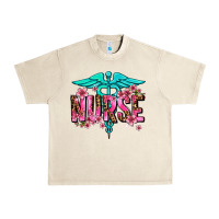 Sandshell floral nurse Urban Heavy Tee - AdoDesignShop