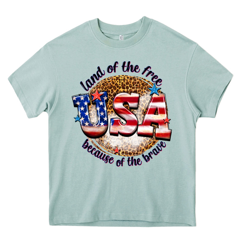 Land Of The Free Usa Because Of The Brave Billie W Heavy Core Tee by texasbilliewilder | Teevron