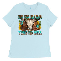 Baby Blue do no harm take no bull western Ladies Tee - texasbilliewilder
