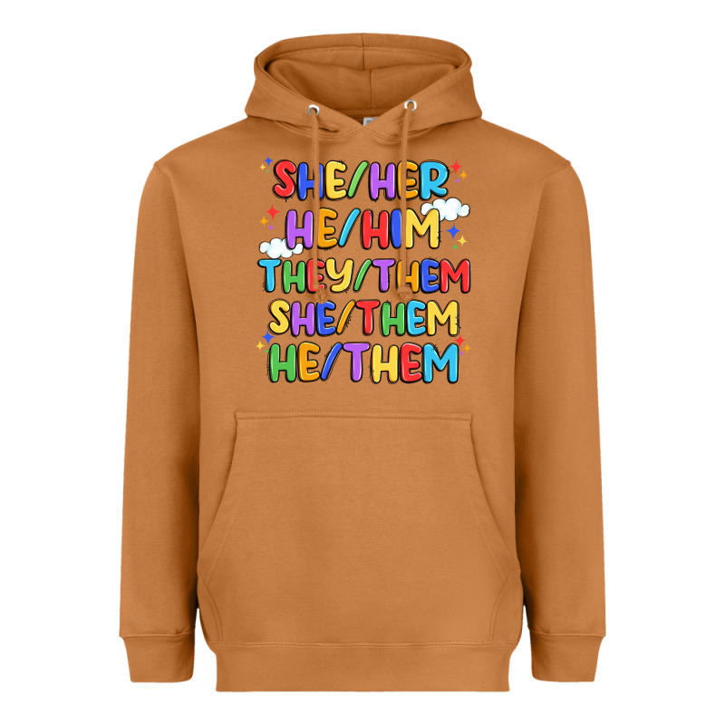 Pride Pronouns Heavyweight Hoodie by Artiststas | Teevron