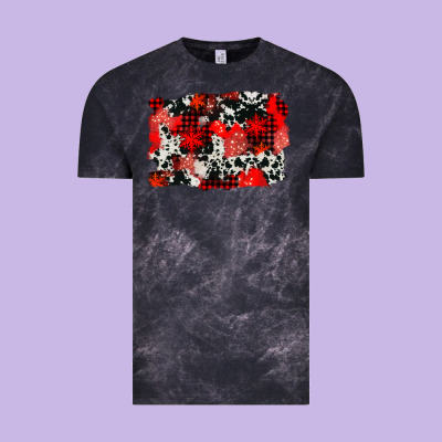 Western Red Cowhide Winter Background Vintage Tee Designed By Adodesignshop