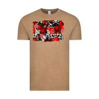 Vintage Coffee western red cowhide winter background Vintage Tee - AdoDesignShop