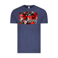 Vintage Denim western red cowhide winter background Vintage Tee - AdoDesignShop