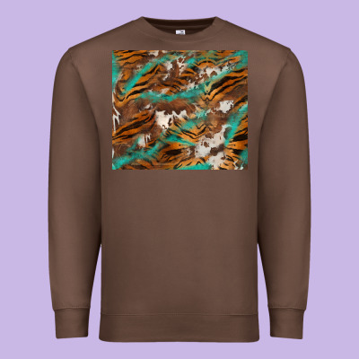 Tiger Cowhide Tumbler Premium Sweatshirt Designed By Barkaloodesign