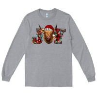Heather Grey joy highland cow Long Sleeve Tee - Jasminsmagicworld
