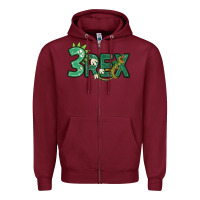 Three Rex Zipper Hoodie | Teevron
