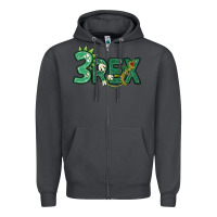 Smoke three rex Zipper Hoodie - MaliasSmallBusiness