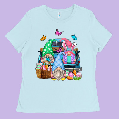Easter Farm Truck Ladies Tee Designed By Zillion Design Studio
