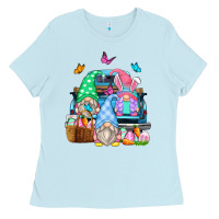 Baby Blue easter farm truck Ladies Tee - Zillion Design Studio