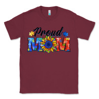 Burgundy proud mom autism Classic Tee - BarkalooDesign