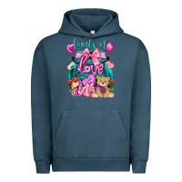 Pigment Midnight Navy Loads of love truck Valentine's Day Urban Hoodie - HowdyJamesFarm