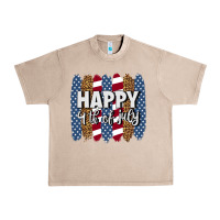 French Oak happy 4th of july brushstrokes Urban Heavy Tee - BundleAndBundleShop