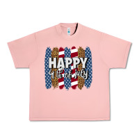 Salmon happy 4th of july brushstrokes Urban Heavy Tee - BundleAndBundleShop
