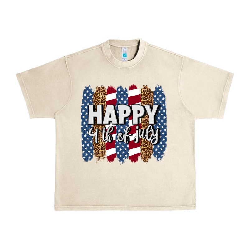 Happy 4th Of July Brushstrokes Urban Heavy Tee by BundleAndBundleShop | Teevron