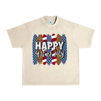 Sandshell happy 4th of july brushstrokes Urban Heavy Tee - BundleAndBundleShop