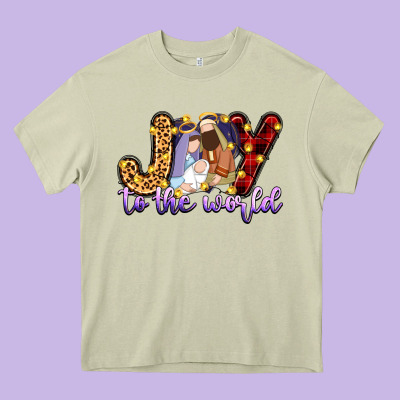 Joy To The World Heavy Core Tee Designed By Zillion Design Studio