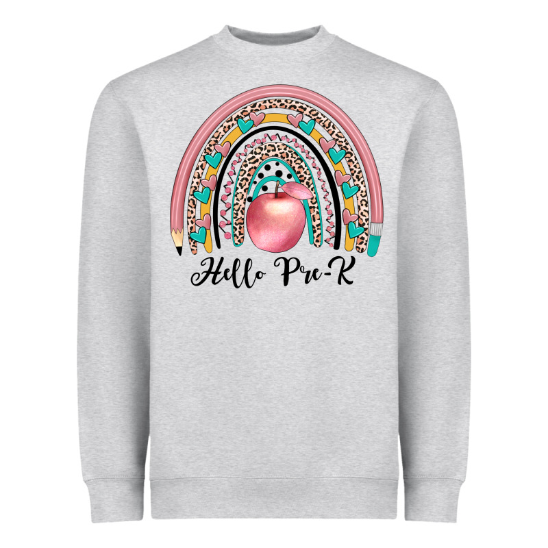Hello Pre K Heavyweight Sweatshirt by JahusDesignShop | Teevron