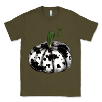 Army Green watercolor cowhide halloween pumpkin Classic Tee - RanaPortraitStore