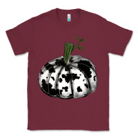 Burgundy watercolor cowhide halloween pumpkin Classic Tee - RanaPortraitStore