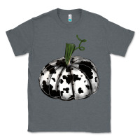 Charcoal Heather watercolor cowhide halloween pumpkin Classic Tee - RanaPortraitStore