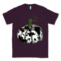 Plum watercolor cowhide halloween pumpkin Classic Tee - RanaPortraitStore