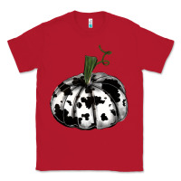 Red watercolor cowhide halloween pumpkin Classic Tee - RanaPortraitStore
