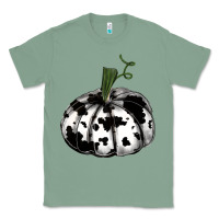 Sage watercolor cowhide halloween pumpkin Classic Tee - RanaPortraitStore