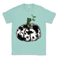 Seafoam watercolor cowhide halloween pumpkin Classic Tee - RanaPortraitStore