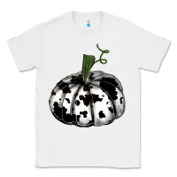 White watercolor cowhide halloween pumpkin Classic Tee - RanaPortraitStore