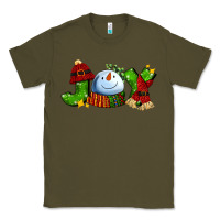 Army Green joy for christmas with snowman Classic Tee - AdoDesignShop
