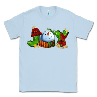 Dusty Blue joy for christmas with snowman Classic Tee - AdoDesignShop