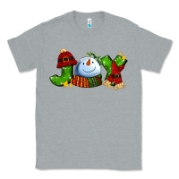 Heather Grey joy for christmas with snowman Classic Tee - AdoDesignShop