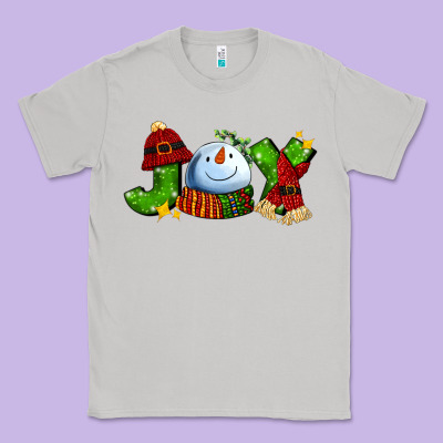 Joy For Christmas With Snowman Classic Tee Designed By Adodesignshop