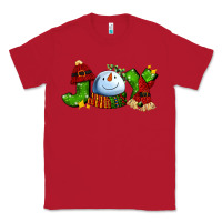 Red joy for christmas with snowman Classic Tee - AdoDesignShop
