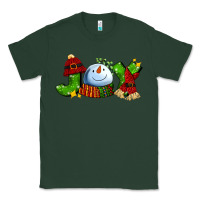Sports Green joy for christmas with snowman Classic Tee - AdoDesignShop