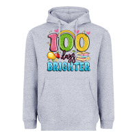 Heather Grey 100 days brighter Heavyweight Hoodie - Artiststas