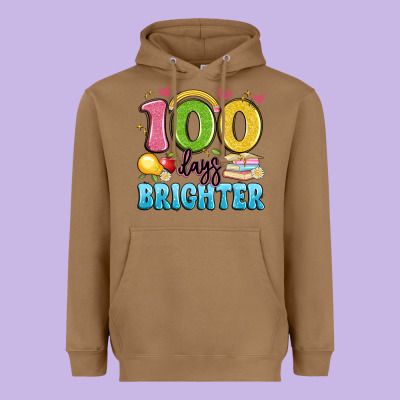 100 Days Brighter Heavyweight Hoodie Designed By Artiststas