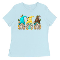 Baby Blue daisy gnomes Ladies Tee - Zillion Design Studio