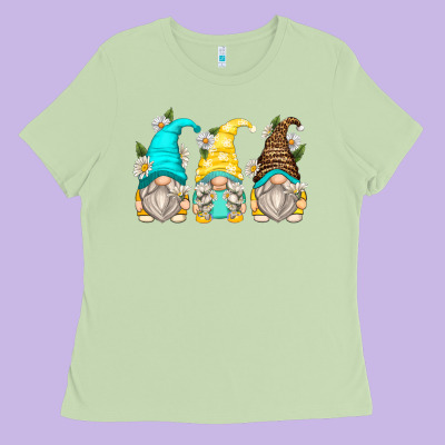 Daisy Gnomes Ladies Tee Designed By Zillion Design Studio