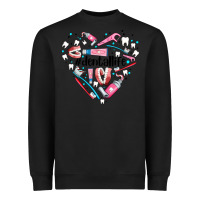 Black dental life element heart Heavyweight Sweatshirt - AdoDesignShop